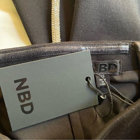 NBD Camille midi dress crystal rope belt strapless cocktail wedding Revolve XS - Picture 13 of 13